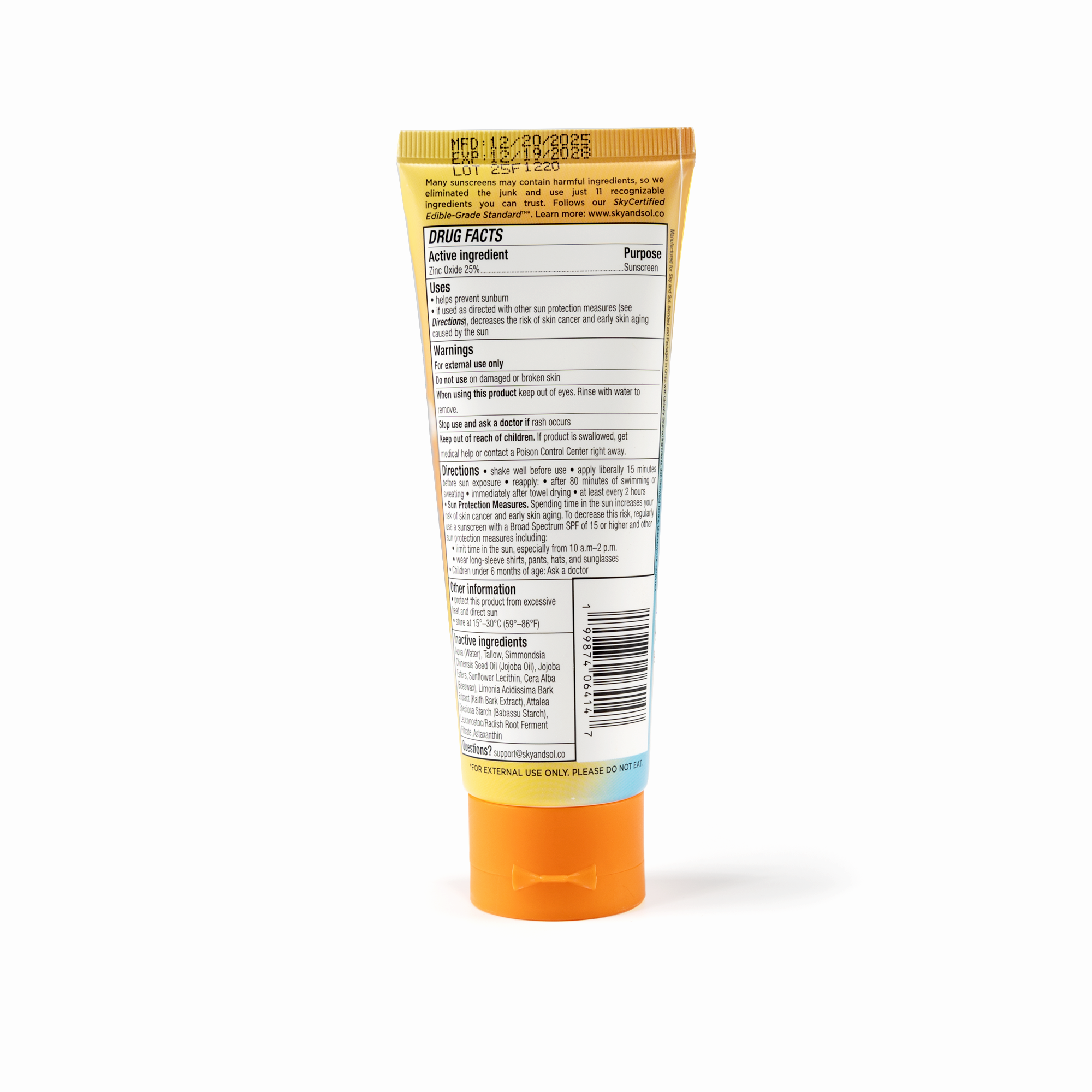 Natural Body Sunscreen SPF 50 5 oz